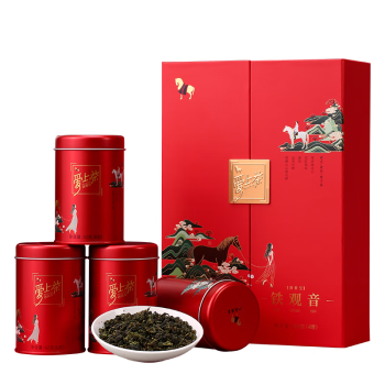 八马茶业乌龙茶爱上茶 安溪铁观音清香型一级168g 礼盒装茶叶送礼