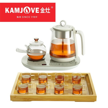 金灶 KAMJ VE 茶壶 耐热玻璃煮茶器喷淋式多功能煮茶器办公室茶具小型茶壶 HT-858