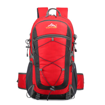 户外尖锋（HU WAI JIAN FENG）户外登山大容量轻便徒步健身旅行包简约学生双肩包36-55L红色