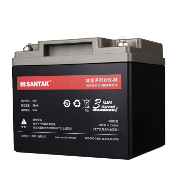 山特（SANTAK） UPS电源电池铅酸蓄电池免维护12V38AH C12-38AH蓄电池