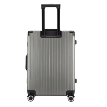 恒源祥（HYX） 轻心铝框箱行李箱登机箱托运箱 竖纹窄框行李箱登机箱 浅灰色HYX8046 20
