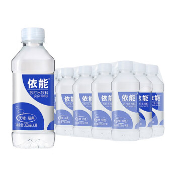 依能 苏打水饮料350ml*15瓶 锌强化无糖无汽弱碱水 果味饮料03.056  