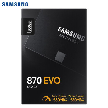 三星（SAMSUNG）500GB SSD固态硬盘 SATA3.0接口 870 EVO 新性能升级（MZ-77E500B）