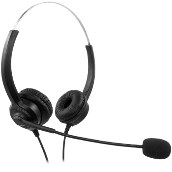 亿家通  双耳话务耳机Y300D-3.5mm双插头  头戴式耳机/客服耳机/降噪耳机/商务/教育 直连电脑PC