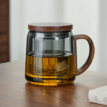 忆壶茶茶杯茶水分离泡茶杯玻璃办公室男士喝茶道办公过滤茶具大容量杯子