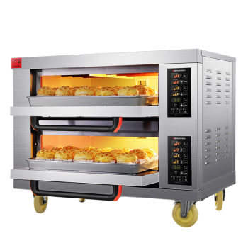 德玛仕（DEMASHI）大型烘焙烤箱商用 烤鸡烤鸡翅披萨面包蛋糕地瓜烧饼商用电烤箱 两层两盘 【免费安装】