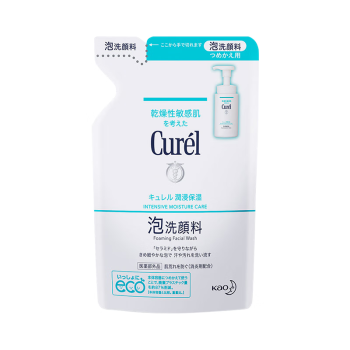 珂润（Curel）保湿洁颜泡沫130ml补充装 氨基酸洗面奶 男女通用 成毅代言 礼物
