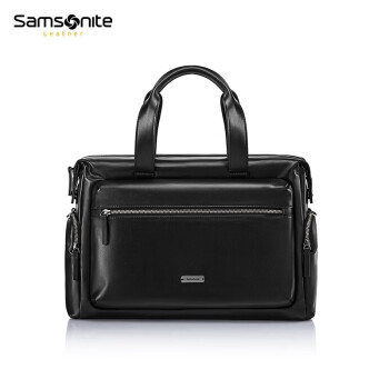 新秀丽（Samsonite）公文包男士手提电脑包精简黑色13.3英寸TM3*09009
