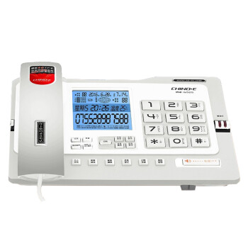 中诺（CHINO-E）G025自动录音固定电话机  有线座式  家用 珍珠白 （配4G内存卡）  (HCD6238P/TSDL系列)