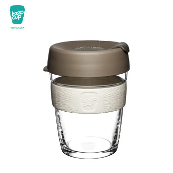 KEEPCUP澳洲进口咖啡杯拼色彩环钢化玻璃水杯新拿铁340ml