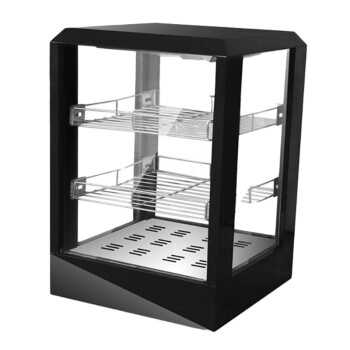 苏勒 食品展示柜保温柜商用小型台式大型加热箱汉堡蛋挞恒温柜玻璃弧形 单盘方3层