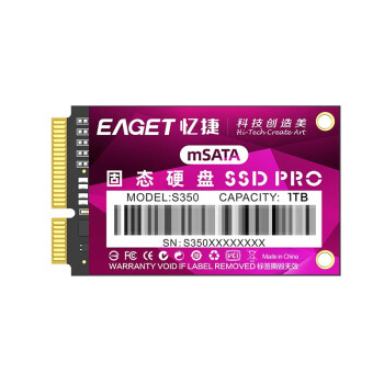 忆捷（EAGET）S350-1TB SSD固态硬盘（M-SATA） 紫色