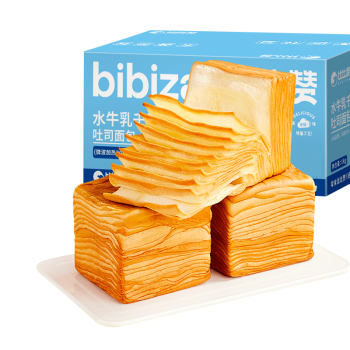 比比赞（BIBIZAN）水牛乳千层吐司900g整箱 营养早餐手撕面包饼干蛋糕点心休闲零食