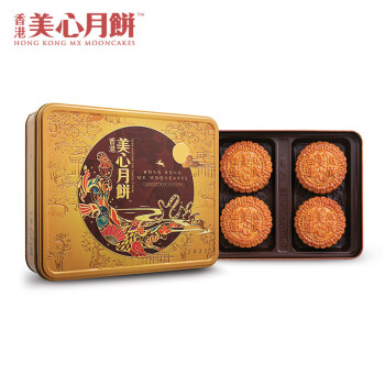 美心双黄白莲蓉月饼礼盒740g