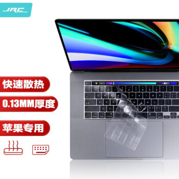极川（JRC）苹果MacBook Pro 16英寸键盘膜2019款A2141笔记本电脑键盘保护膜Touch Bar款TPU超薄透明防水尘罩