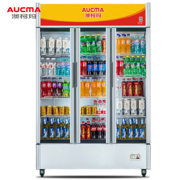 澳柯玛（AUCMA) 918升 立式三门商用展示柜 冷藏保鲜啤酒柜 饮料冷饮陈列柜  LSC-1000D