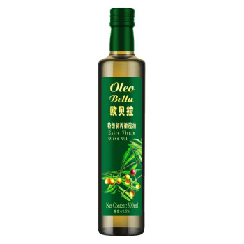 欧贝拉（Oleo Bella）西班牙原油进口 特级初榨橄榄油 500ml 物理冷榨 可烘培 沙拉