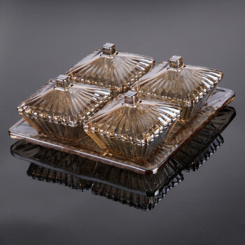 弗莱文茨 欧式水晶玻璃果盘家用水果盘托盘创意托盘客厅果盘干果盘