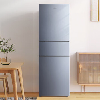 美的（Midea）236升三门家用电冰箱小型冰箱风冷无霜节能净味保鲜BCD-236WTM(E)