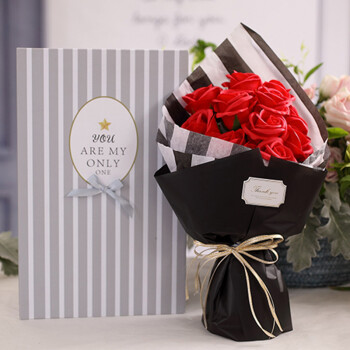 初朵 11朵红玫瑰花束礼盒鲜同城配送圣诞节礼物生日表白送女友