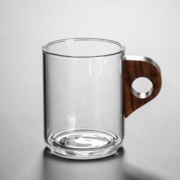耐热玻璃杯透明绿茶杯日式咖啡果汁杯防烫喝茶杯子家用水杯饮料杯指环