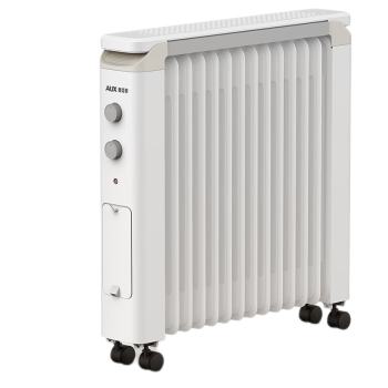 奥克斯电油汀取暖器家用14片电暖器电热暖风机电暖气油丁母婴节能省电新加宽散热片 NSC-220-14H1
