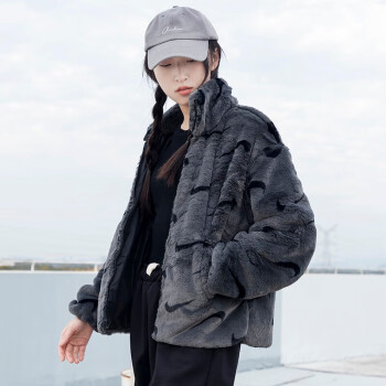 耐克（NIKE） 棉衣女冬季新款短款棉服运动休闲防寒保暖加厚外套夹克DQ6843 DQ6843-070/黑色 160/84A/M