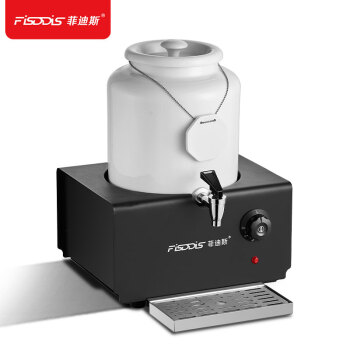 菲迪斯自助陶瓷牛奶鼎10L单头白色保温豆浆咖啡鼎电加热商用果汁饮料机
