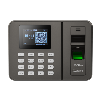ZKTECO 企业微信联名智能指纹考勤机 异地多店管理/毫秒识别打卡机 自动生成报表WX3960WiFi款