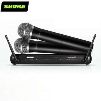 SHURE 舒尔 SVX288/PG28 UHF无线手持话筒系统套装 一拖二 心形动圈KTV舞台演出专用麦克风