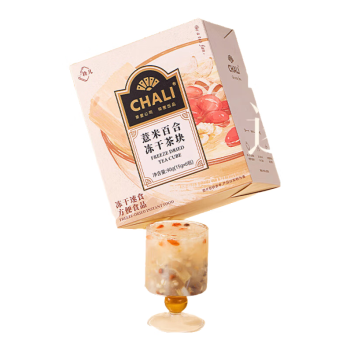 CHALI茶里薏米百合冻干茶块90g膳食银耳便携式泡水喝6包/盒