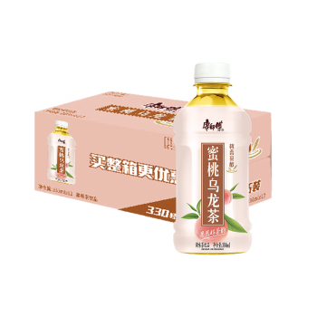 康师傅 蜜桃乌龙330ml*12瓶 水果味茶饮料 饮品 量贩装整箱