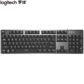 罗技（Logitech）K845机械键盘 有线键盘 游戏办公键盘 全尺寸 单光 黑色 TTC轴 红轴K845