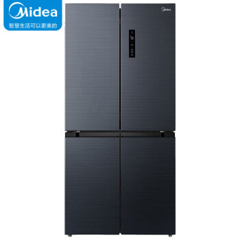 美的（Midea）9分钟净味保鲜478升一级变频十字双开门四门超薄超大容量智能家用冰箱BCD-478WSPZM(E)厨装一体