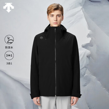  DESCENTE迪桑特SKI STYLE系列运动休闲男子上衣两件套冬季新品 BK-BLACK XL(180/100A)