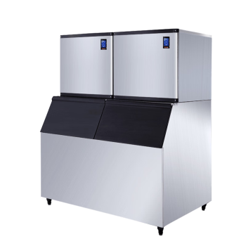 广绅电器（GUANGSHEN）制冰机商用 大型分体式 1200冰格 日产1280kg 奶茶店水冷风冷制冰机  SH1200