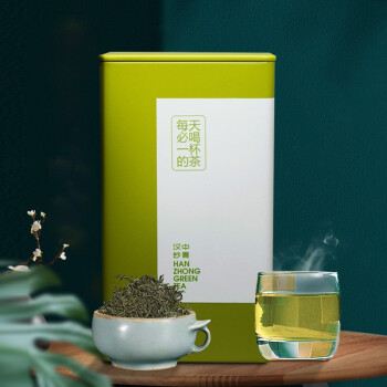 曼青 茶叶绿茶汉中炒青 陕西 2024陕青绿茶 200g罐装春茶叶礼盒