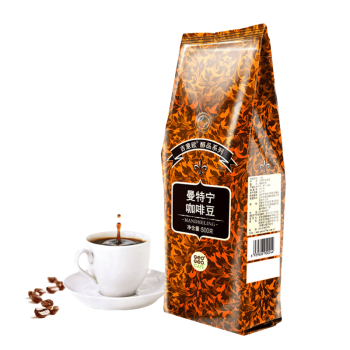 吉意欧GEO醇品曼特宁风味咖啡豆500g阿拉比卡豆中深烘浓烈微酸不涩 