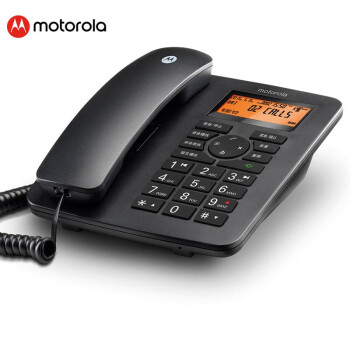 MOTOROLA摩托罗拉 录音电话机 固定座机升级16G卡 可扩展至32G 办公家用商务客服电话呼叫中心CT111C 黑RH.