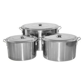 信基高格 双耳斜身汤煲 煮茶桶加厚汤桶大容量汤煲加深不锈钢桶 60*40cm