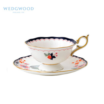 WEDGWOOD威基伍德 漫游美境茉莉香颂花茶杯碟组茶 茶杯碟套 骨瓷 咖啡杯碟