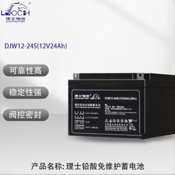 理士电池 铅酸12V蓄电池UPS电源 直流屏EPS消防电源 免维护阀控式机房 DJW12-24S (12V24Ah)