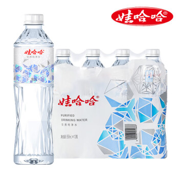 娃哈哈饮用水 晶钻水饮用纯净水550mL*24瓶【整箱】 