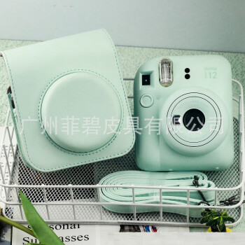Fly-Leaf菲碧富士拍立得mini12纯色相机包 后袋照片款+磁吸款相 机收纳包 碧绿