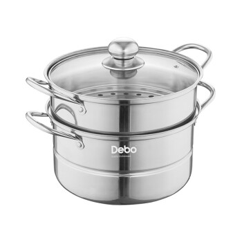 德铂（Debo）希贝尔蒸锅不锈钢双层汤蒸两用锅28cm