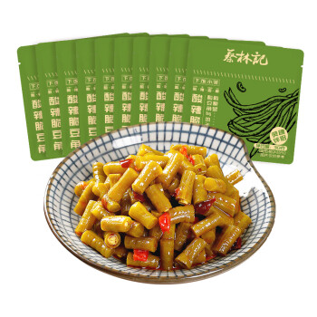 蔡林记酸脆豆角30g*10小袋装腌制泡菜酱菜咸菜下饭菜泡豇豆