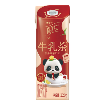 蒙牛真果粒牛乳茶伯爵红茶口味奶茶饮料220g×10盒（3月效期）