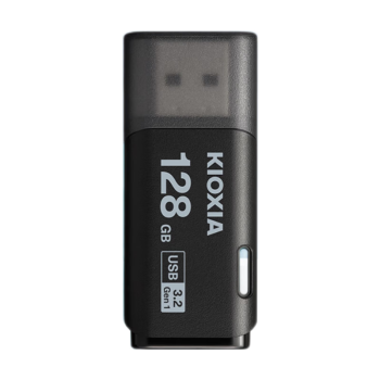 铠侠（Kioxia）128GB USB3.2 U盘 U301隼闪系列 黑色 读速100MB/s 原厂颗粒 轻巧便携 简约时尚