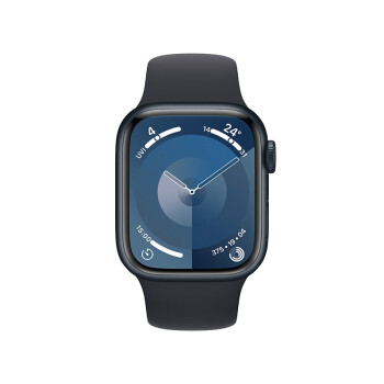Apple Watch Series 9 智能手表GPS+蜂窝款午夜色铝金属表壳午夜色运动型表带S/M电话手表S9 MRJH3CH/A