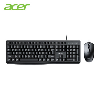宏碁(acer) 有线办公键鼠套装 键盘鼠标套装 有线键盘 黑色键盘+鼠标
